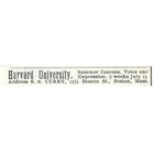 Harvard University Summer Courses S s  Curry Boston C1890 Victorian Ad Ae9-ch3