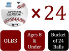 Rawlings Official League Competition Grade Baseballs Bucket Of 24 Rolb1x Practic