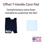 Crutcheze T-handle Cane Pad     Premium Foam Grip Cushion With Odor Control     Wash