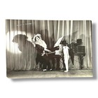 Vintage 1940s Vaudeville Drag Performer At Piano Comedy Photo 4x6 B w Theatrical
