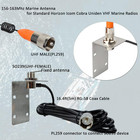 Vhf Marine boats Radio Antenna  Low-profile 156-163mhz Antennas W 16 4ft 5m  Rg5