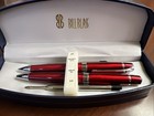 Vintage Bill Blass Mechanical Pencil Red With Silver Trim Twist Includes Box