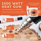 - Heat Gun  1500 Watt Dual Temperature  842   -1202     450   - 650     Heat Stages     