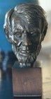 Vintage 1956 Artist Signed Bronze Reproduction Abraham Lincoln Bust   Sculpture