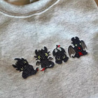 Httyd Toothless Embroidered Sweatshirt  Cute Embroi Viking Dragon Fantasy Shirt