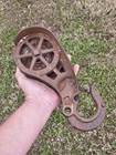 Vtg F e Meyers   Bro Cast Iron Hay Trolley Barn Farm Pulley Old Tool H453 H454
