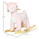 Kids Soft Ride-on Rocking Horse Deer-shaped Toy W  Rocker Realistic Sound