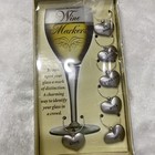 Boston Warehouse Wine Markers Christmas Tittle Glass Metal Charms