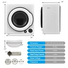 13 2 Lbs Electric Tumble Compact Laundry Dryer Stainless Steel Tub 1350 W