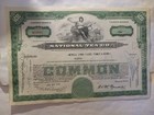 National Tea Co  Stock Certificate Less Than 100 Shares