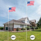 20 25ft Sectional Flag Pole  42 Led Flagpole Light Aluminum Flagpole Kit