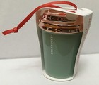 New 2017 Starbucks Peace   Love Teal Tumbler Mug Cup Christmas Tree Ornament