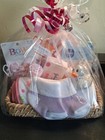 Johnson s Baby Bath   Grooming Gift Basket Set  Girls  Pink purple white