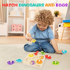 Wooden Puzzles For Toddlers 1-3  Dinosaur Matching Egg Puzzle Montessori Toys Fo