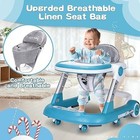 Xzv Baby Walker With Wheels 5 In 1 Foldable Activity Center Blue