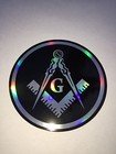 Masonic Decal 3 5  Logo Freemason Car Black Freemasonry Sticker 3d Feel