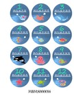 Monthly Baby Stickers  Under Water  Under Sea  Dolphin  Shark  Fish  Octopus