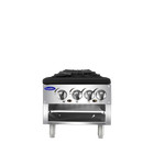 Atosa  Atsp-18-2l Two Burner Stock Pot Stove Stainless Steel Countertop 160k Btu