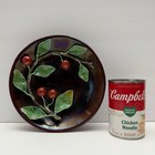 Vintage Bordallo Pinheiro Portugal Majolica Palissy Ware Cherry Cherries Plate
