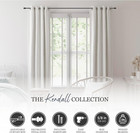 Kendall Knob Window Curtain Rod  Adjustable 28-48 Inch  Antique Rust Brown