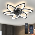 Smart Led Ceiling Fan Dimmable Light Ultra Quiet Remote And App Control