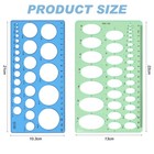 Circle Template Stencil 1 5 Inches By 4 7 Inches  Blue And Grenn 