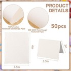 Handmade Deckled Watercolor Paper 50 Sheets Textured Craft Art Paper New