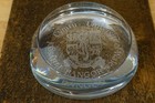 Crystal Paperweight University Of Wales Bangor Prifysgol Cymru Etched Seal