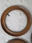 Vintage Lot Of 3 Bards Round Wood Plate picture Frames Art 1976 Diameter 10 