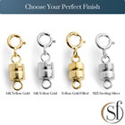 Magnetic Clasp Converter   Easy Fastener   Necklaces   Bracelets   14k 925 Gold
