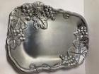 2010 Arthur Court  Grape Vine Leaves Aluminum Serving Tray  6 3 4  X 9 1 2 