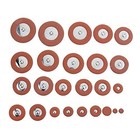 Alto Sax Pads Replacement Set 25 Pieces Leather 9mm To 48mm Brown Repair Parts