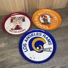 Vintage Metal Beer Serving Tray Lot Football Nfl La Rams Buccaneers Texas Aggies
