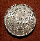 India - Kutch- 1934 Ad-silver 2-1 2 Kori-george V  khengarjii Iii   Y 32a Hsko