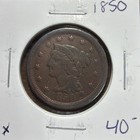 1850 Large Cent Us Copper Coin Collection Braided Hair