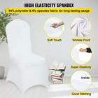 12 30 50 100 Pcs White Stretch Spandex Folding Chair Cover For Wedding Dining