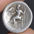 Alexander The Great Drachm Lifetime Issue Ancient Greek Silver Coin 334bc Zeus