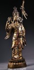 13 3  Tibet Pure Bronze Gilt Buddhism Guru Padmasambhava Rinpoche Buddha Statue