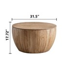 Vintage Style Bucket Shaped Coffee Table For Office  Dining   Living Room
