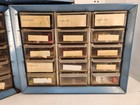 Vintage Electronics Parts   Hardware Lot With Vintage Metal Organizers 