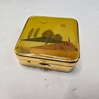 Lot Of 6 Collectible Vintage Pill trinket Boxes Mixed Materials Assorted Sizes