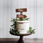 Rustic Mr   Mrs Cake Topper In Wood Cake Decoration For Wedding   Engagement