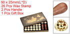 Alphabet Wax Seal Stamp Kit 26 Letters A-z Sealing With 2pcs Wooden Handles