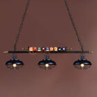 45  Metal Ball Design Pool Table Light Billiard Lamp With 3 Metal Shades Black