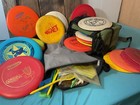 Large Lot - 22  Frisbee Disc Golf  Extras - Innova Bag  Flags