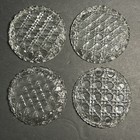 Antique Abp American Brilliant Cut Glass 3    Butter Pats Matching Set Of 4