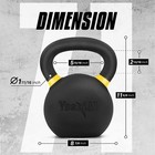 Yes4all 71lb Powder Coated Cast Iron Kettlebell W  Non-slip Handle   Flat Bottom