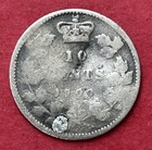1900 Canada 10 Cents Silver Coin  damaged 