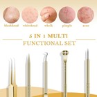 1 Set Esthetician Supplies Blackhead Remover Tools 3 Stainless Steel Gold9984