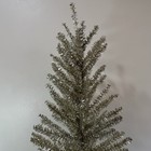 Vintage Style Silver Tinsel Christmas Tree 36  Tabletop 3 Feet Opal House Euc